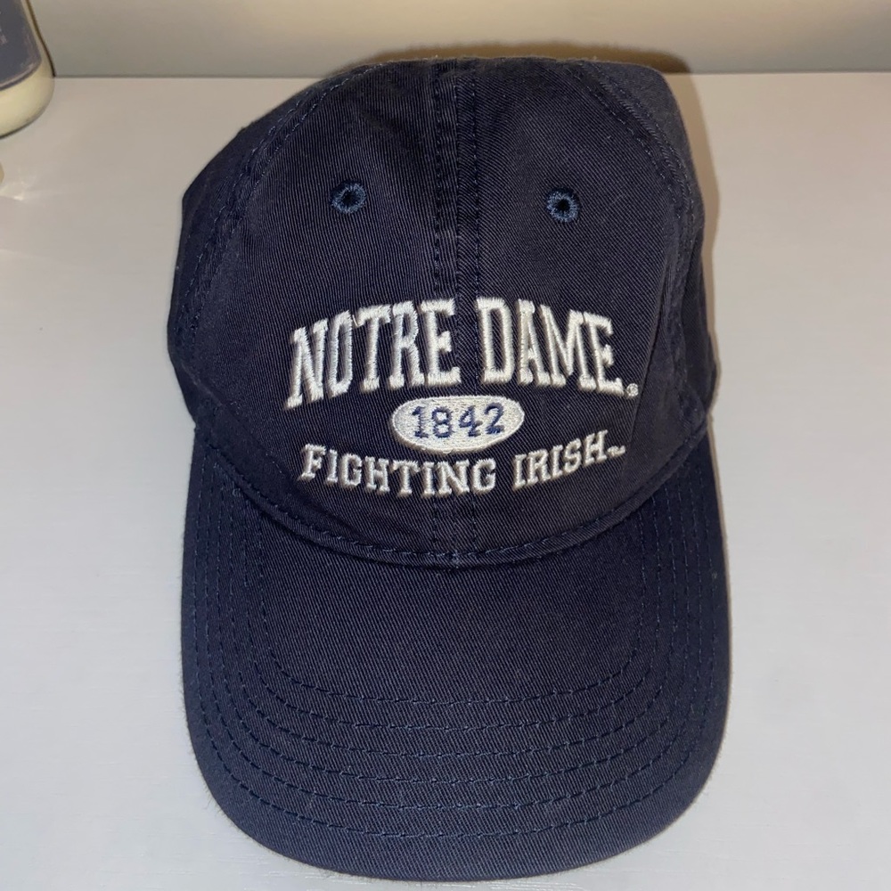 Notre Dame Fighting Irish Legacy navy blue baseball cap hat.